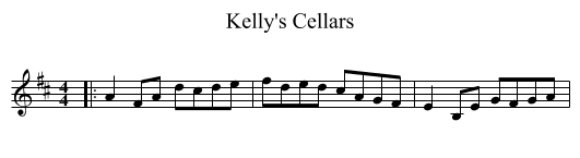 Kelly's Cellars - staff notation