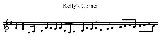 Kelly's Corner - staff notation