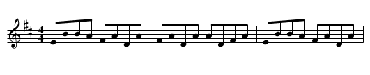 Kelly's Merry Thatcher - staff notation