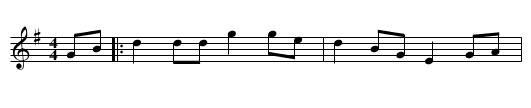 Kelly's The Boy From Killane - staff notation