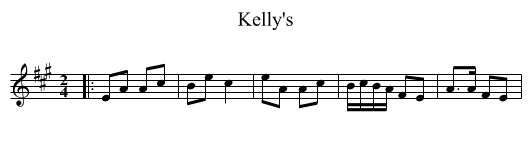 Kelly's - staff notation