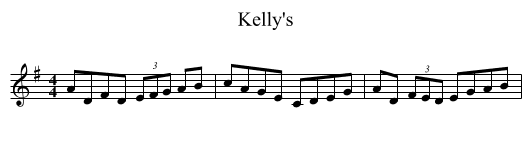 Kelly's - staff notation