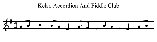Kelso Accordion And Fiddle Club - staff notation