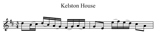 Kelston House - staff notation