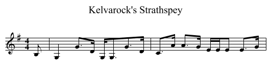 Kelvarock's Strathspey - staff notation