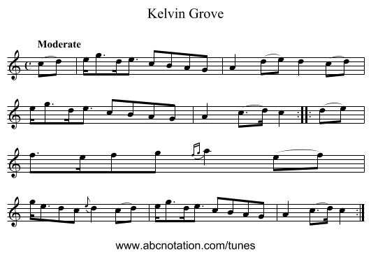 Kelvin Grove - staff notation