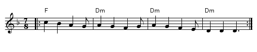 Kemence - staff notation