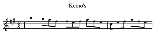 Kemo's - staff notation