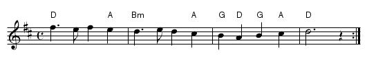 Kemp's jig - staff notation