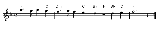 Kemp's jig - staff notation