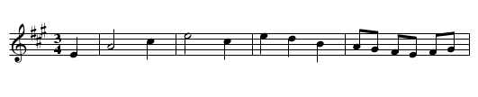 Kendal Waltz - staff notation