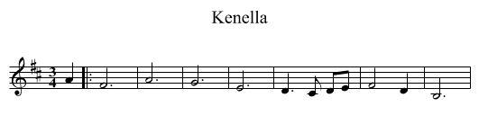 Kenella - staff notation