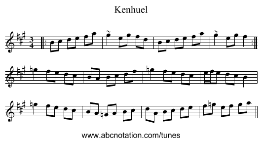 Kenhuel - staff notation