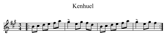 Kenhuel - staff notation