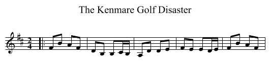 Kenmare Golf Disaster, The  - staff notation