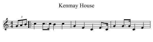 Kenmay House - staff notation