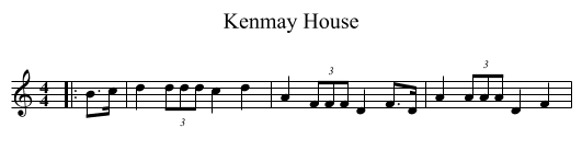 Kenmay House - staff notation