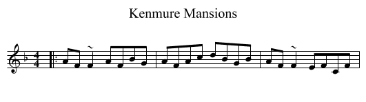 Kenmure Mansions - staff notation