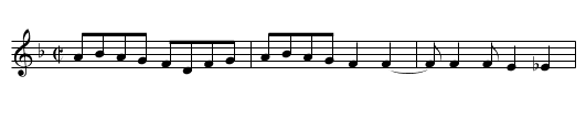 Kennedy Rag - staff notation