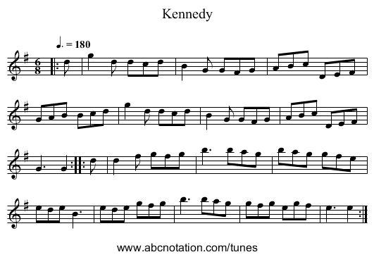 Kennedy - staff notation
