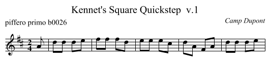 Kennet's Square Quickstep  v.1 - staff notation