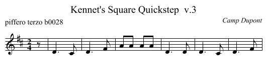 Kennet's Square Quickstep  v.3 - staff notation