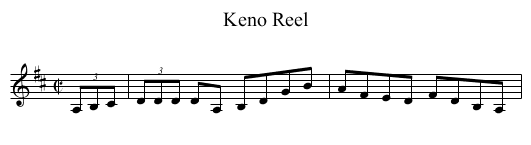 Keno Reel - staff notation