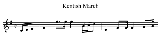 Kentish March - staff notation