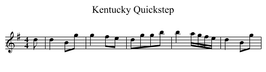 Kentucky Quickstep - staff notation