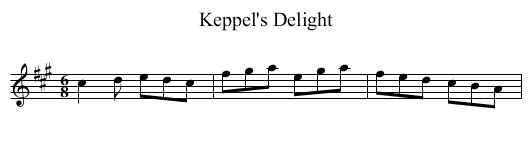 Keppel's Delight - staff notation
