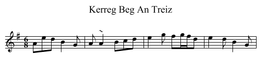 Kerreg Beg An Treiz - staff notation