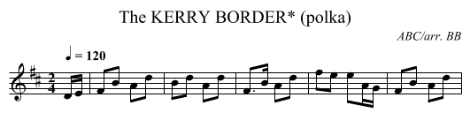 KERRY BORDER* (polka), The - staff notation
