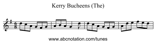 Kerry Bucheens (The) - staff notation
