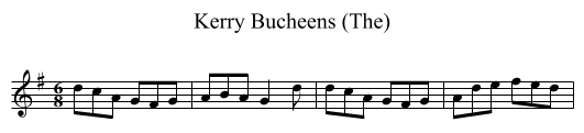 Kerry Bucheens (The) - staff notation