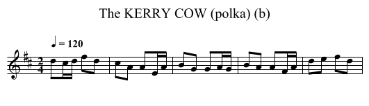 KERRY COW (polka) (b), The - staff notation