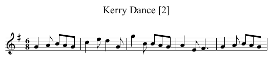 Kerry Dance [2] - staff notation