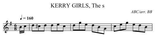 KERRY GIRLS, The s - staff notation