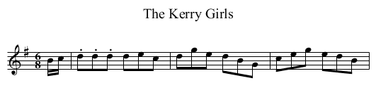 Kerry Girls, The - staff notation