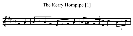 Kerry Hornpipe [1], The - staff notation