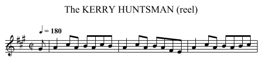 KERRY HUNTSMAN (reel), The - staff notation