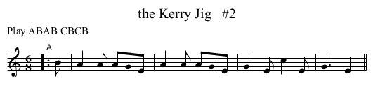 Kerry Jig   #2, the  - staff notation