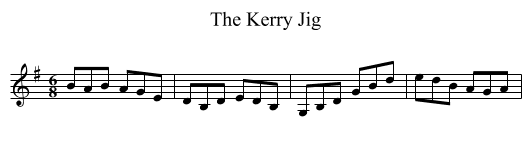 Kerry Jig, The - staff notation