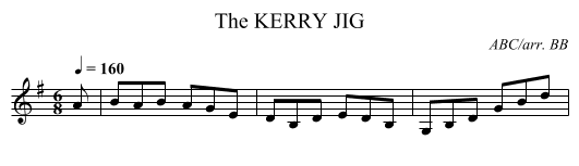 KERRY JIG, The - staff notation