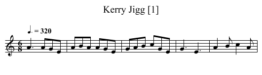 Kerry Jigg [1] - staff notation