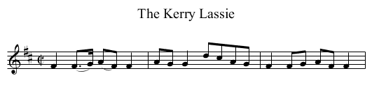Kerry Lassie, The - staff notation