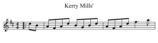 Kerry Mills' - staff notation