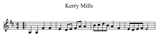 Kerry Mills - staff notation