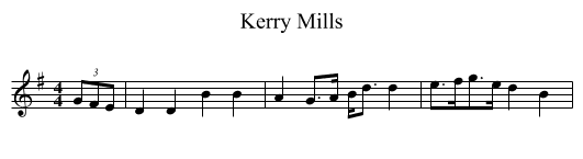 Kerry Mills - staff notation