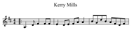 Kerry Mills - staff notation