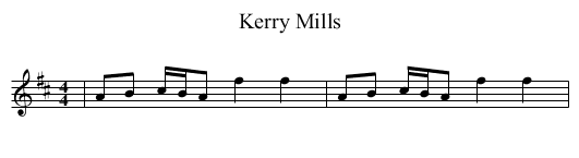 Kerry Mills - staff notation